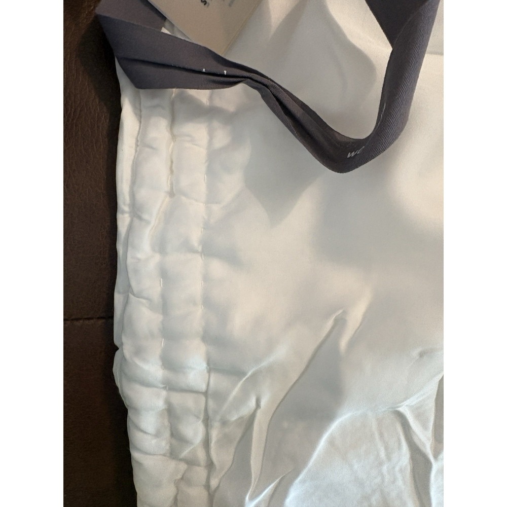2 WEST ELM  QUILTED STANDARD SHAMS IN WHITE‎ NEW - Picture 6 of 13